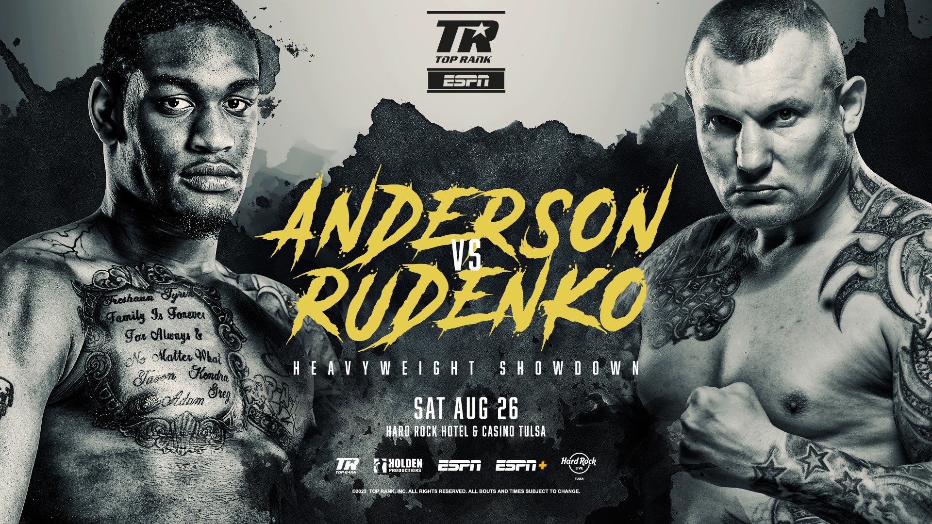 Top Rank Boxing returns to Tulsa with Jared Anderson-Andriy Rudenko Heavyweight Showdown Aug